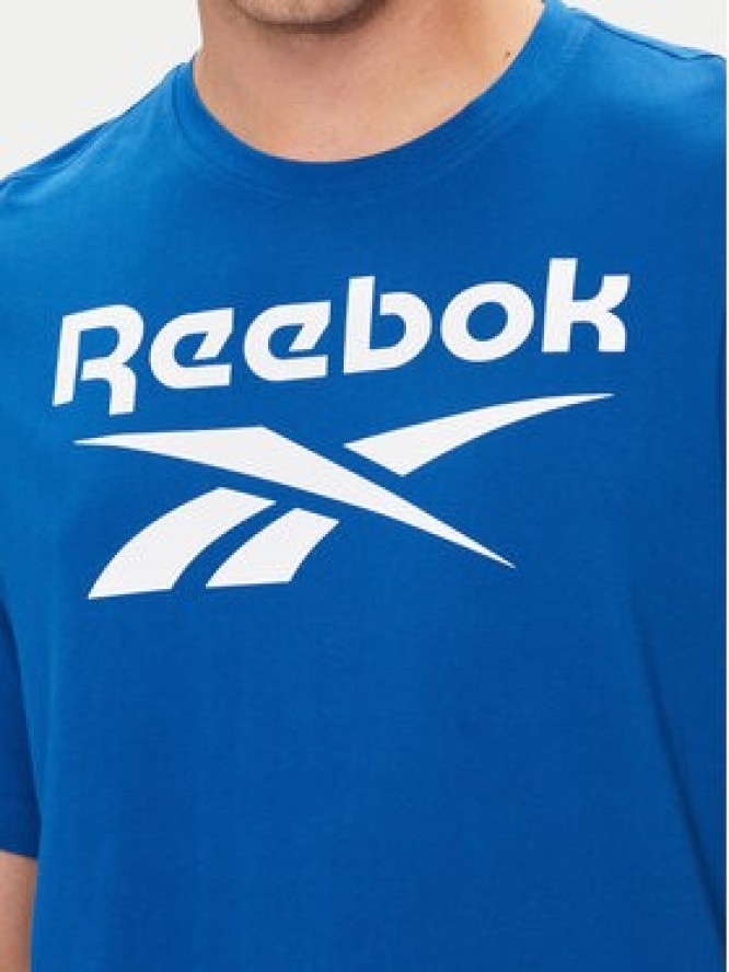 Reebok T-Shirt Big Stacked Logo 100071174 Granatowy Regular Fit