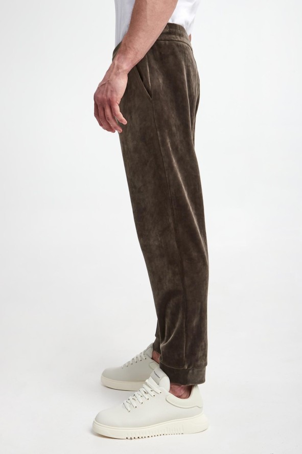 Spodnie dresowe męskie welurowe EMPORIO ARMANI