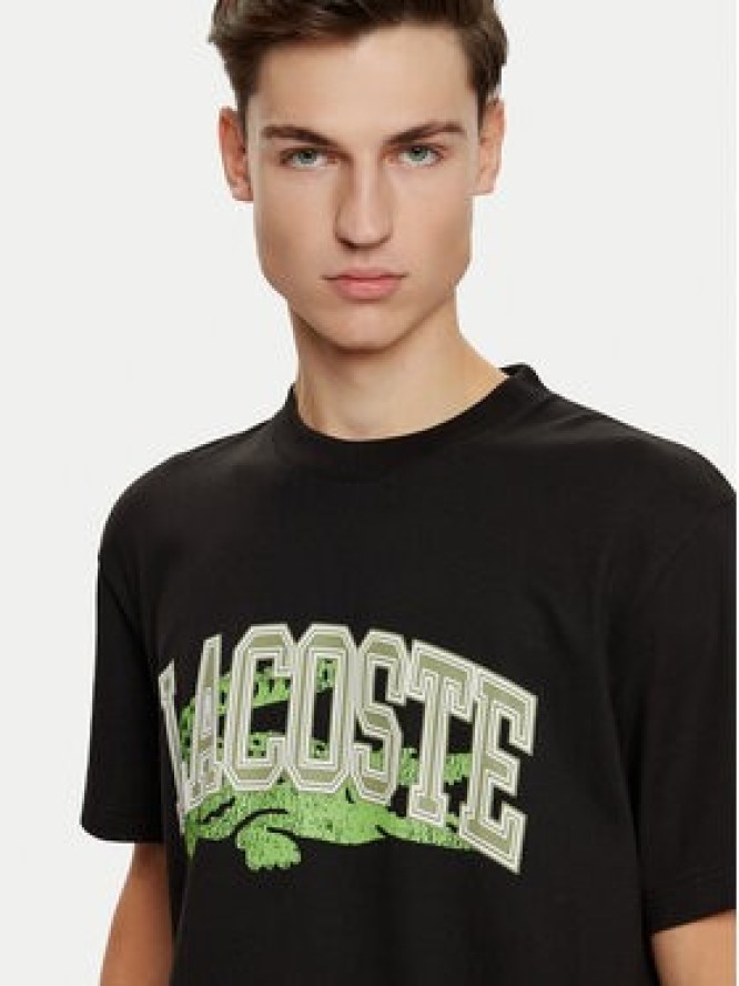 Lacoste T-Shirt TH4149 Czarny Regular Fit