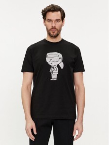 KARL LAGERFELD T-Shirt 755425 542241 Czarny Regular Fit