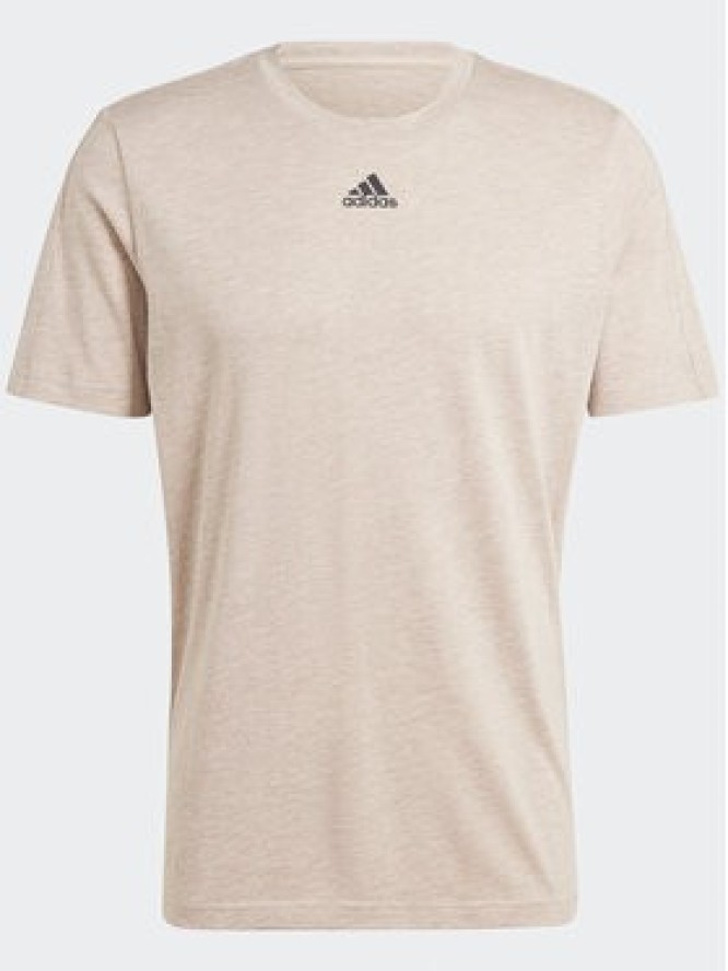 adidas T-Shirt IB6143 Beżowy Regular Fit