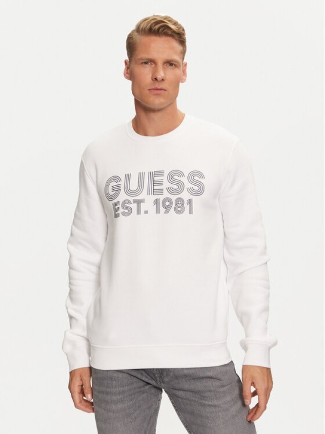 Guess Bluza M4YQ08 K9Z21 Biały Regular Fit