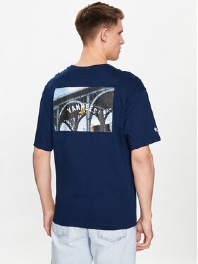 Champion T-Shirt 218923 Granatowy Relaxed Fit