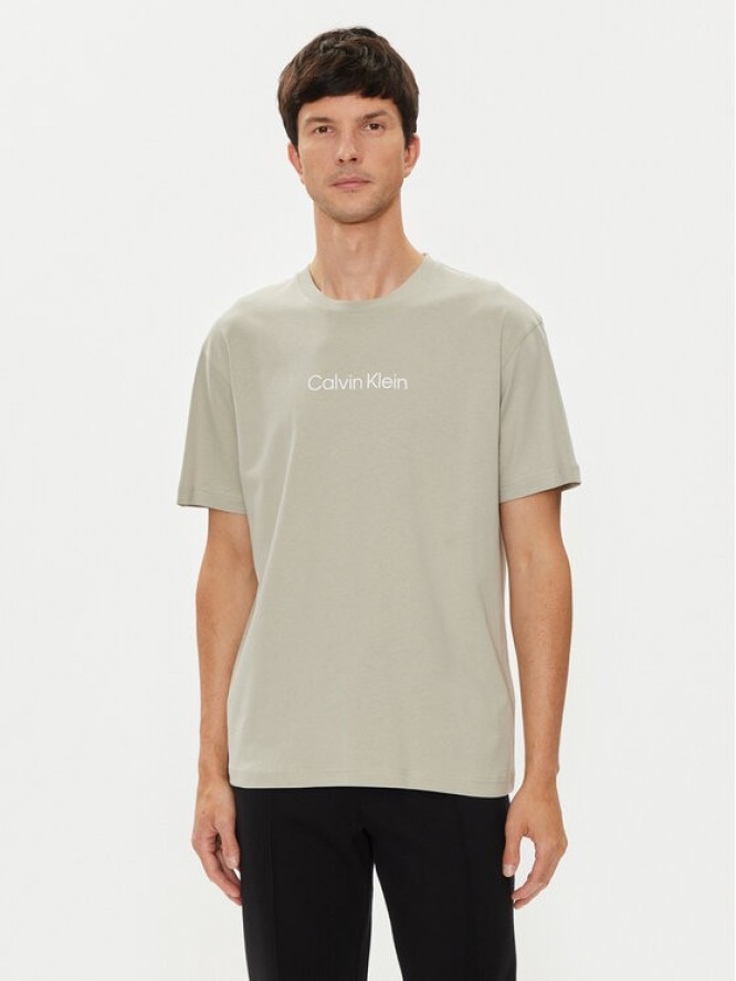 Calvin Klein T-Shirt Hero K10K111346 Beżowy Regular Fit