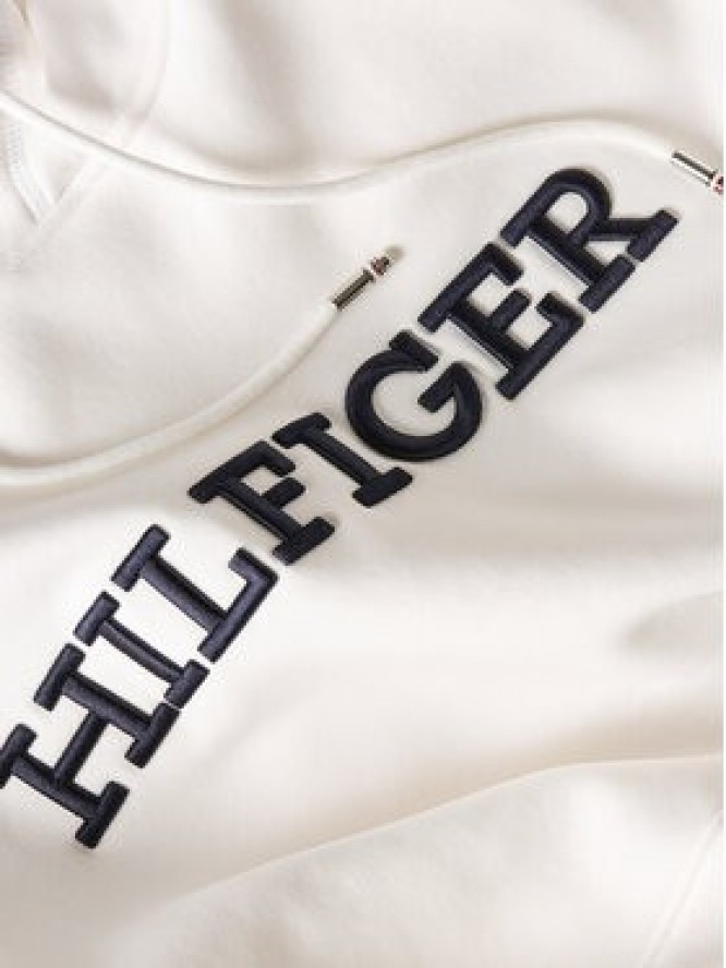 Tommy Hilfiger Bluza Monotype Embro MW0MW33062 Biały Regular Fit