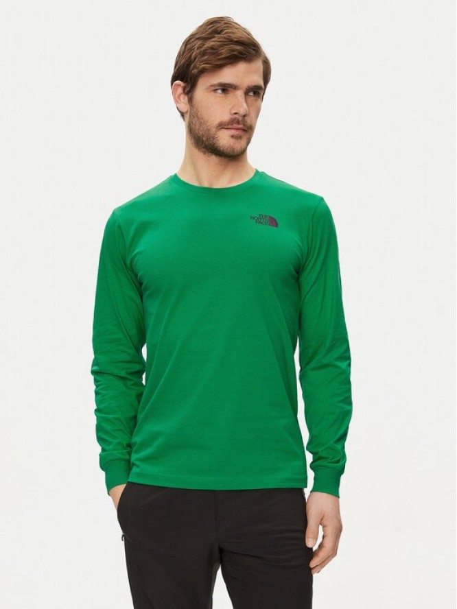 The North Face Longsleeve Redbox NF0A87NN Zielony Regular Fit