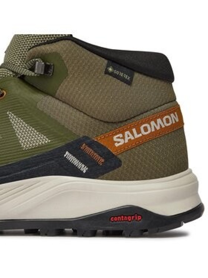 Salomon Trekkingi Outrise Mid GORE-TEX L47143600 Khaki