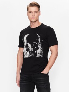 John Richmond T-Shirt Corta RMP23188TS Czarny Regular Fit