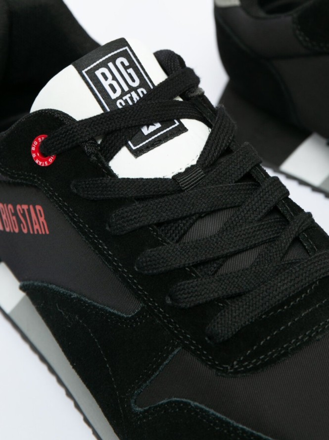 Sneakersy męskie czarne z logo BIG STAR NN174500 906