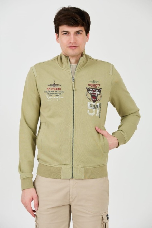 AERONAUTICA MILITARE Zielona bluza Embroidered 51st