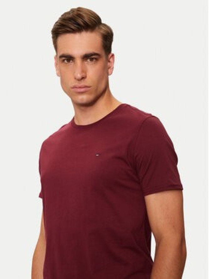 Tommy Jeans T-Shirt DM0DM04411 Bordowy Slim Fit