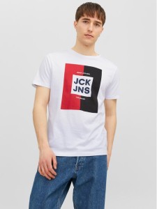 Jack&Jones T-Shirt 12235179 Biały Regular Fit
