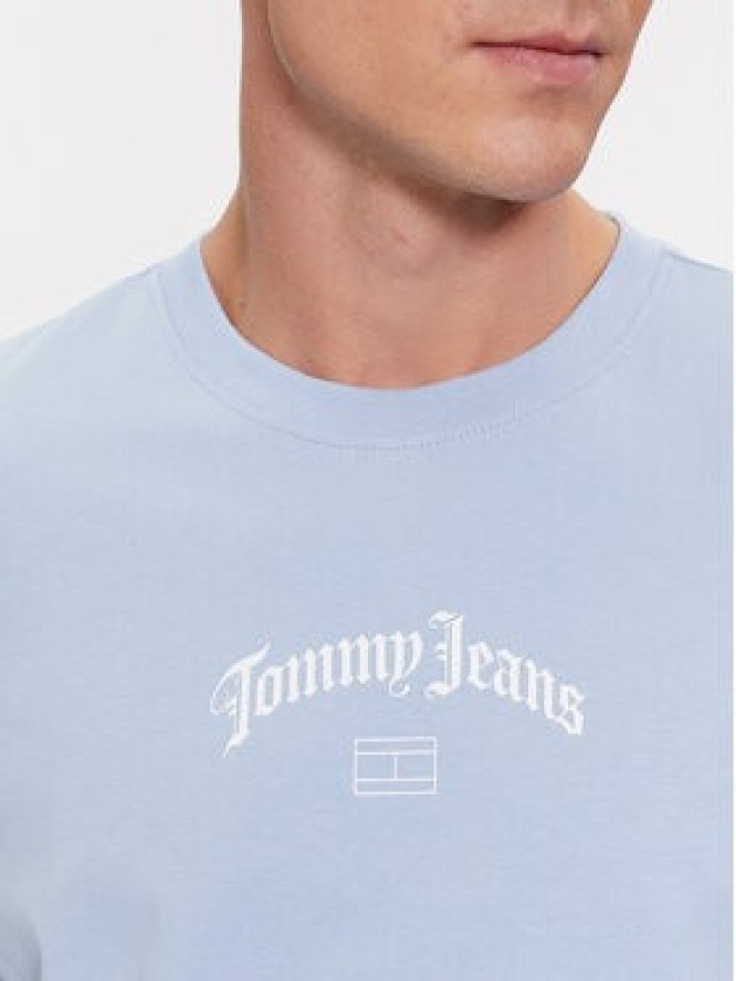 Tommy Jeans T-Shirt Grunge Arch Center DM0DM17720 Niebieski Classic Fit