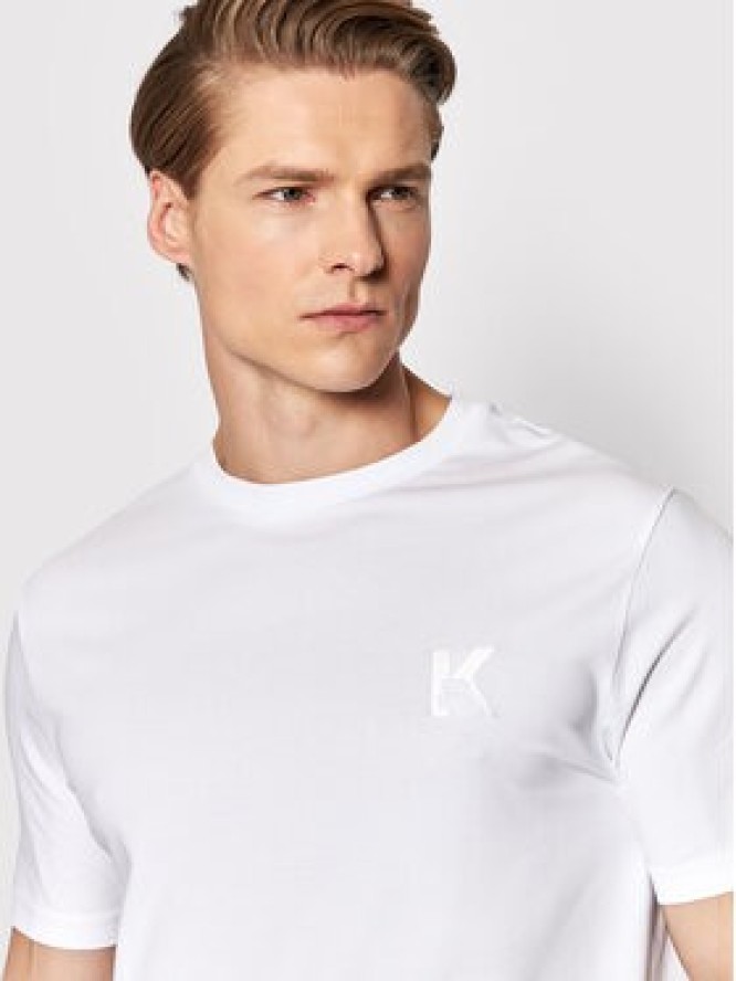 KARL LAGERFELD T-Shirt Crewneck 755890 500221 Biały Regular Fit