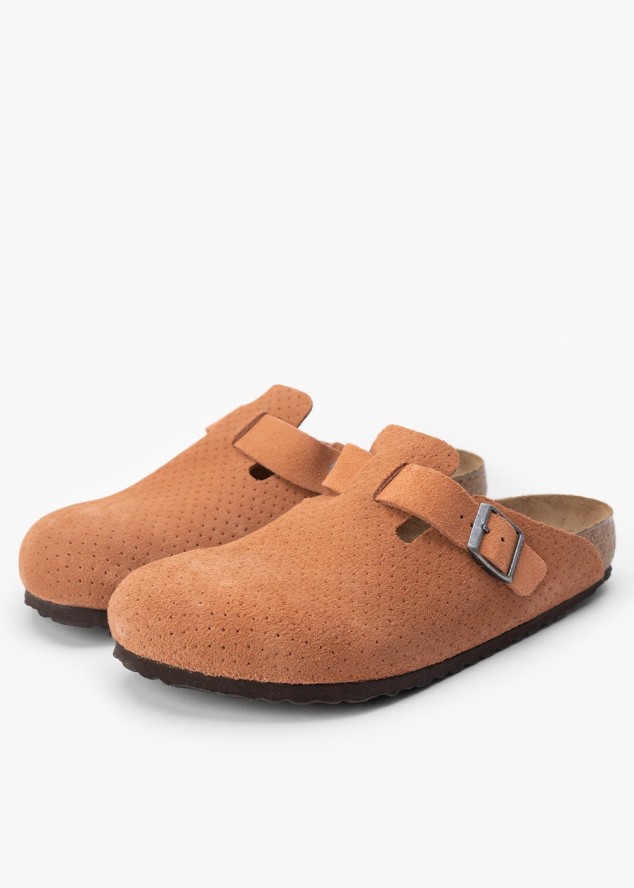 Klapki męskie BIRKENSTOCK BOSTON LEVE DOTTED BURNT ORANGE