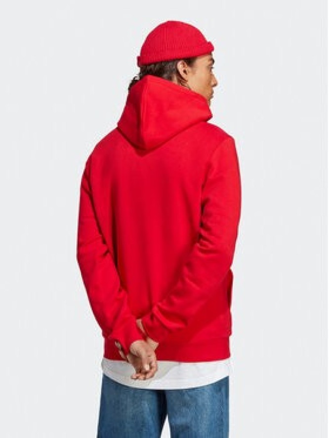 adidas Bluza Essentials Fleece Hoodie H47018 Czerwony Regular Fit