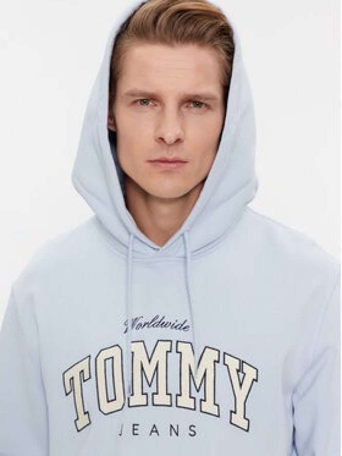 Tommy Jeans Bluza Varsity DM0DM18401 Błękitny Regular Fit