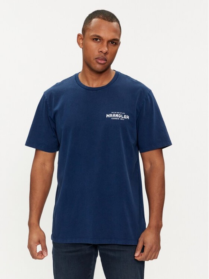 Wrangler T-Shirt Graphic 112350530 Granatowy Regular Fit