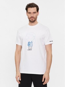 KARL LAGERFELD T-Shirt 755401 541221 Biały Regular Fit