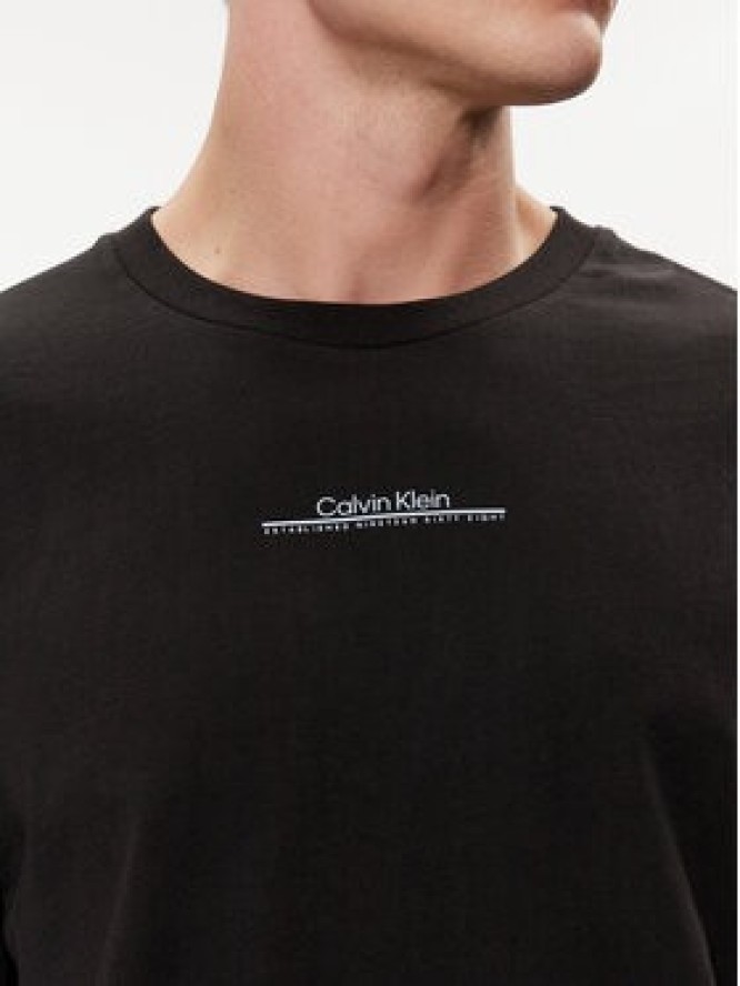 Calvin Klein T-Shirt Linear Back Logo K10K112486 Czarny Regular Fit