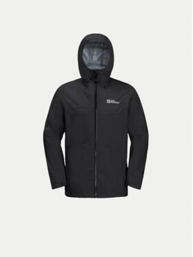 Jack Wolfskin Kurtka przeciwdeszczowa Highest Peak 1115134 Czarny Regular Fit