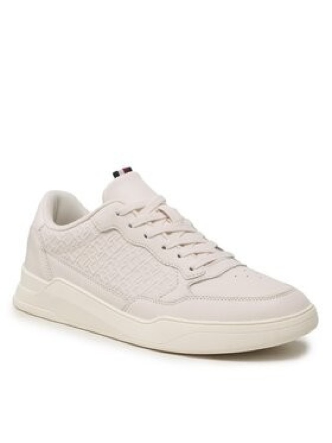 Tommy Hilfiger Sneakersy Elevated Cupsole Mono Detail FM0FM04698 Écru