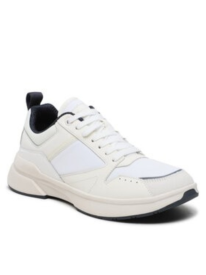 Calvin Klein Sneakersy Low Top Lace Up Mix HM0HM01044 Biały