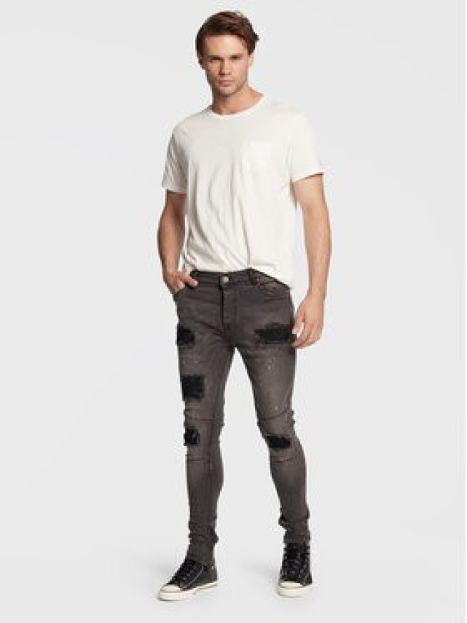 Brave Soul Jeansy MJN-RAYTON Szary Skinny Fit