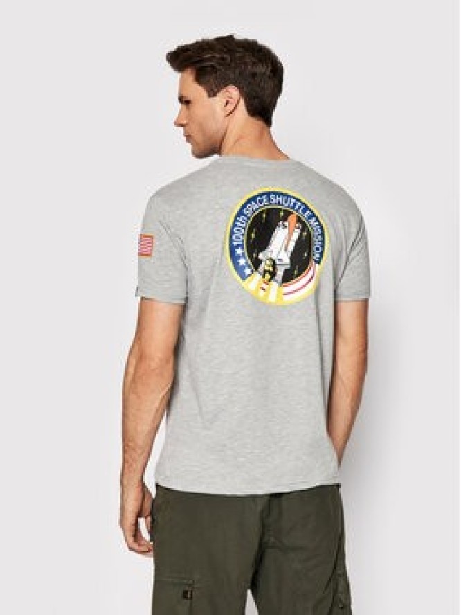 Alpha Industries T-Shirt Space Shuttle 176507 Szary Regular Fit