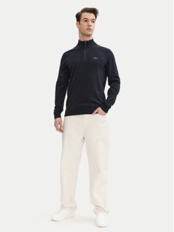 Aeronautica Militare Sweter 251MA1489L506 Granatowy Regular Fit