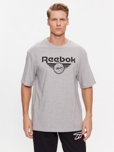 Reebok T-Shirt Basketball IL4423 Szary Regular Fit