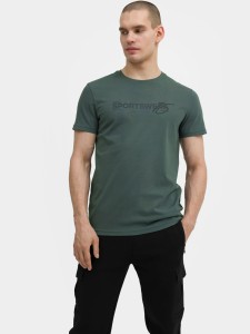 T-shirt regular z bawełny organicznej męski