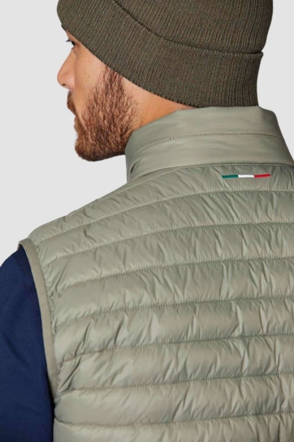 AERONAUTICA MILITARE Zielony bezrękawnik Ultralight Quilted Vest