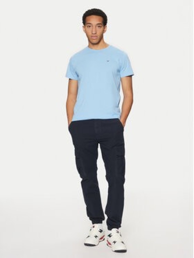 Tommy Jeans T-Shirt DM0DM04411 Niebieski Slim Fit