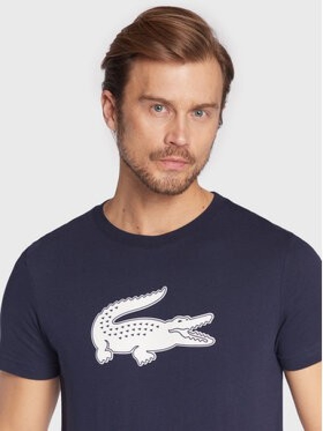 Lacoste T-Shirt TH2042 Granatowy Regular Fit