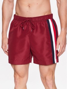 Tommy Hilfiger Szorty kąpielowe UM0UM02857 Bordowy Regular Fit