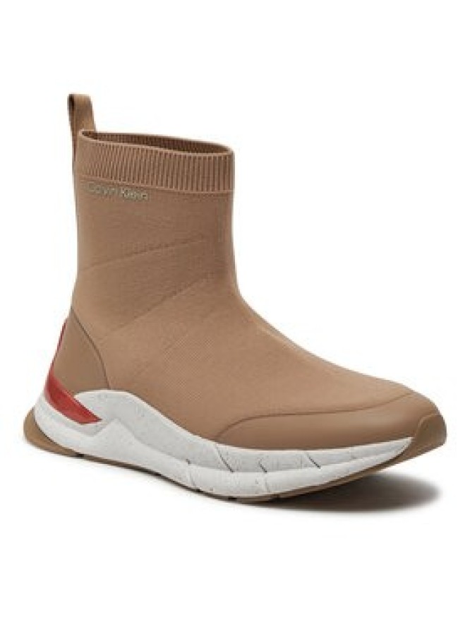 Calvin Klein Sneakersy Sockboot Runner HM0HM01241 Beżowy