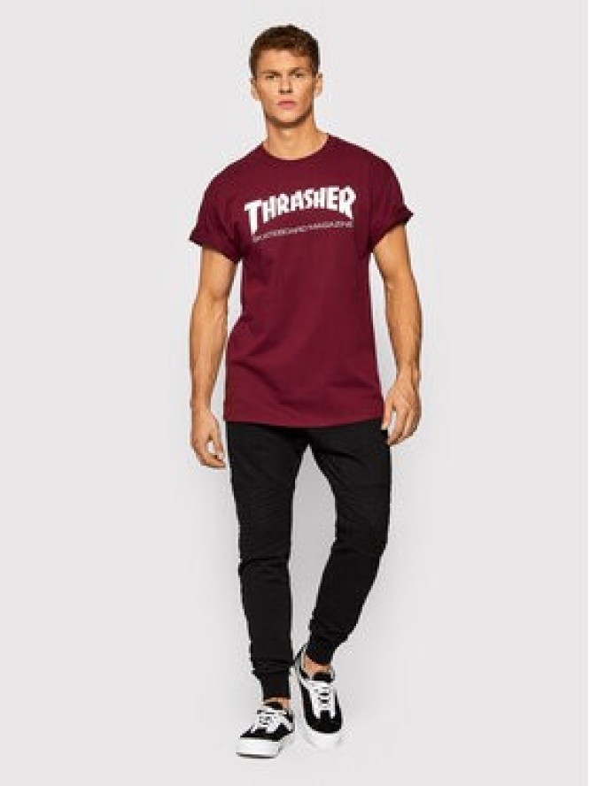 Thrasher T-Shirt Skatemag Bordowy Regular Fit