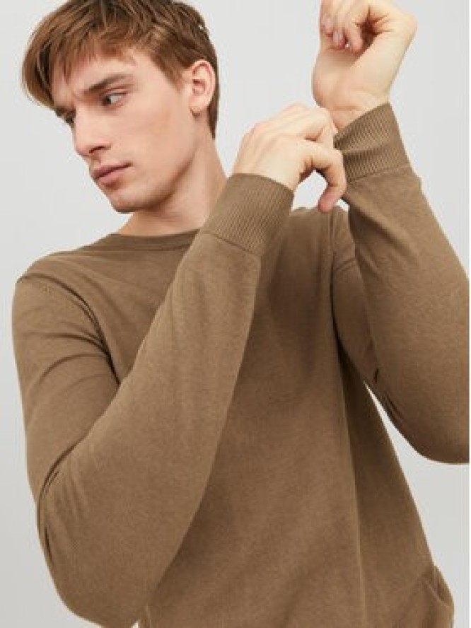 Jack&Jones Sweter 12208364 Brązowy Regular Fit