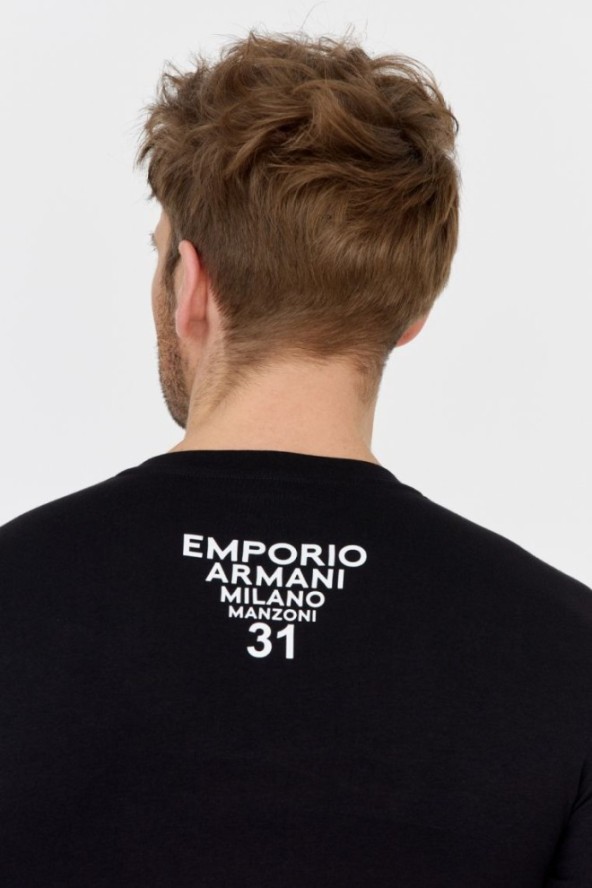 EMPORIO ARMANI Czarny longsleeve męski z logo