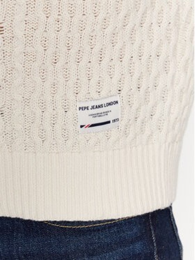 Pepe Jeans Sweter Sly PM702378 Écru Regular Fit