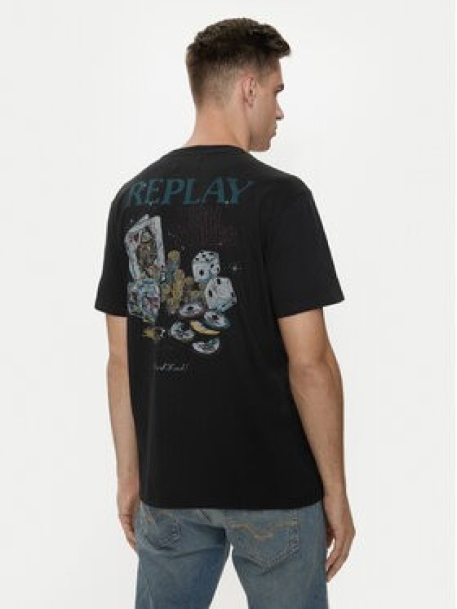 Replay T-Shirt M6949 .000.2660 Czarny Regular Fit