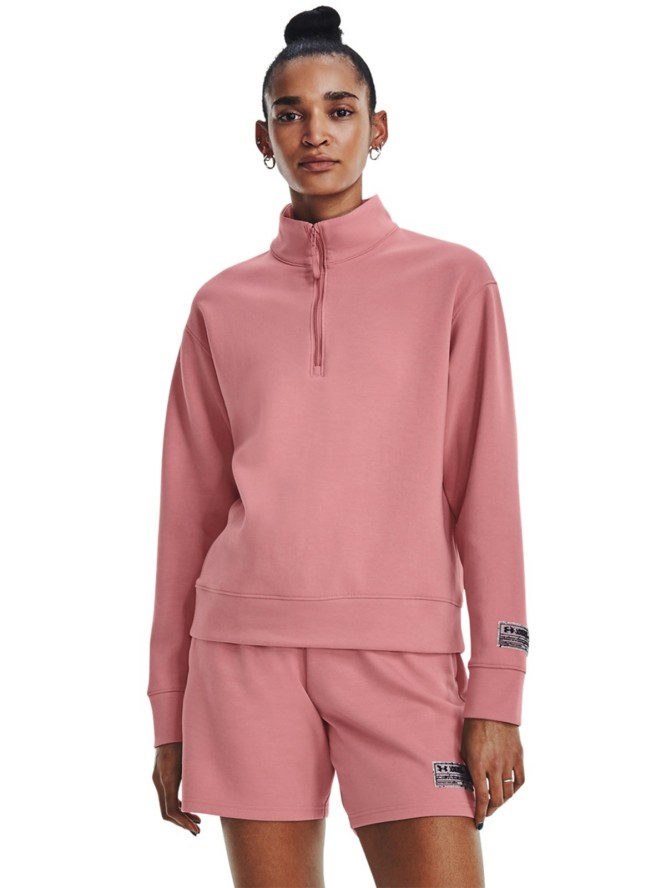 Bluza dresowa uniseks Under Armour UA Summit Knit 1/2 Zip - różowa