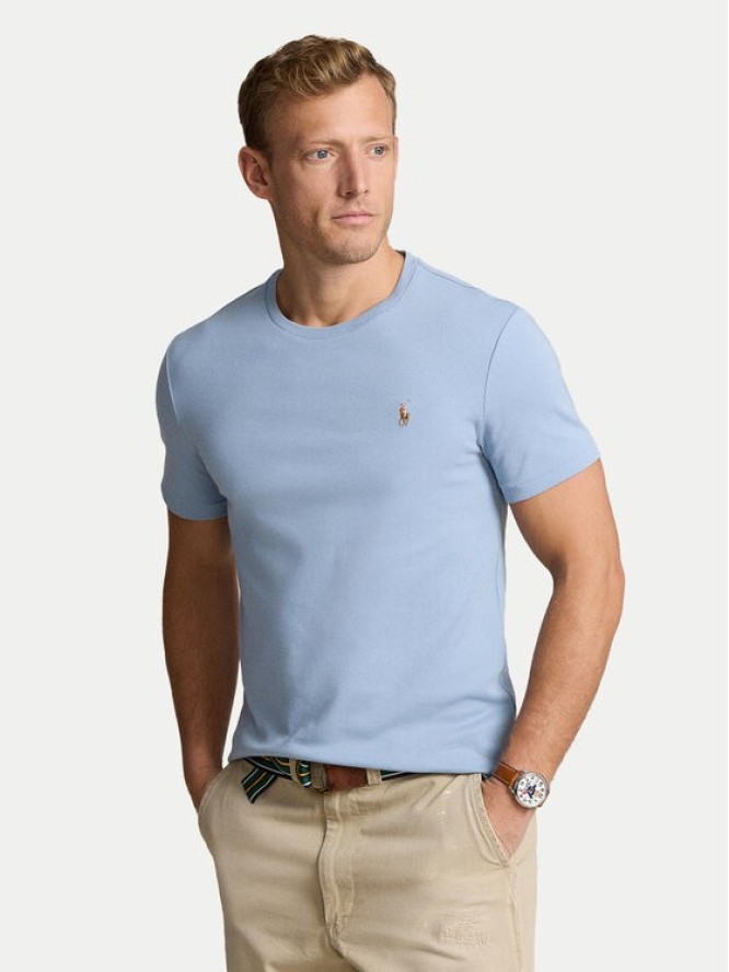 Polo Ralph Lauren T-Shirt 710740727080 Błękitny Slim Fit