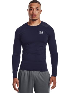 Longsleeve treningowy męski Under Armour UA Hg Armour Comp Ls - granatowy