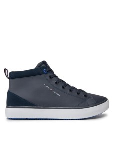 Tommy Hilfiger Sneakersy Th Hi Vulc Cleat Lth Mix FM0FM04883 Granatowy