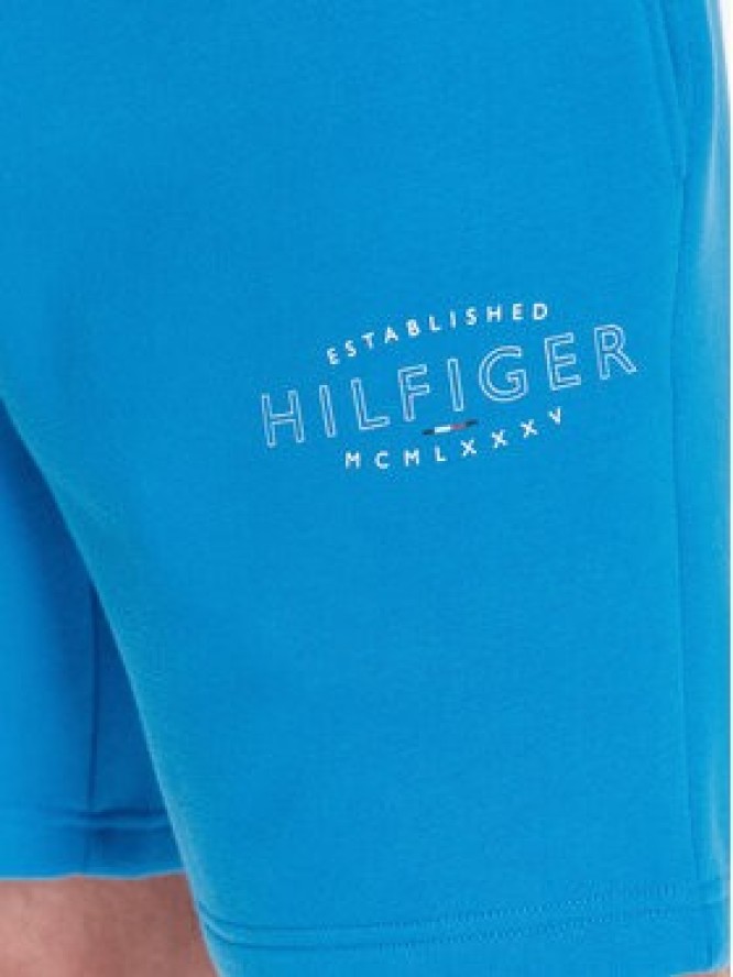 Tommy Hilfiger Szorty sportowe Curve Logo MW0MW30014 Niebieski Regular Fit