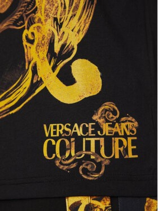 Versace Jeans Couture T-Shirt 76GAH6SW Czarny Regular Fit