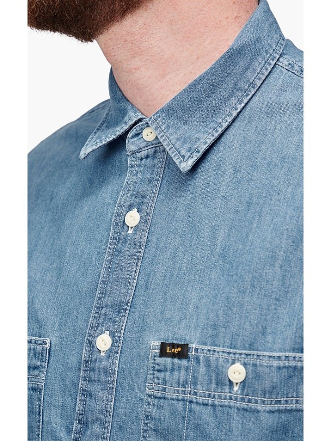 Lee Koszula dżinsowa - Regular fit - w kolorze błękitnym rozmiar: M