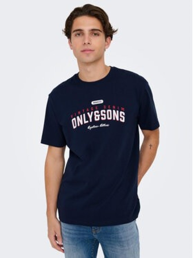 Only & Sons T-Shirt Lenny 22028593 Granatowy Regular Fit